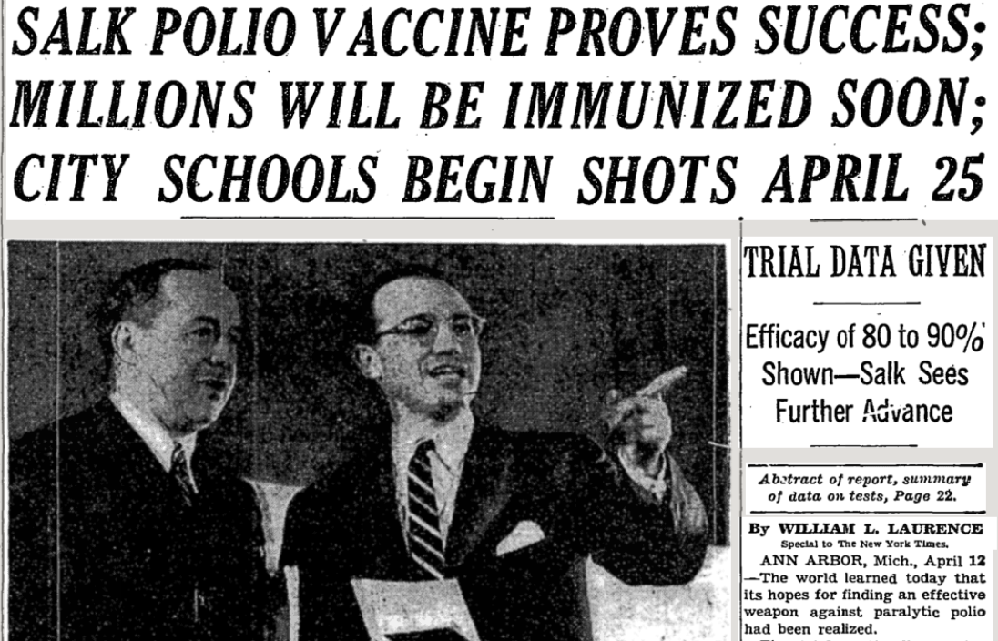 Salk&#8217;s Polio Vaccine Research Paper (1953)